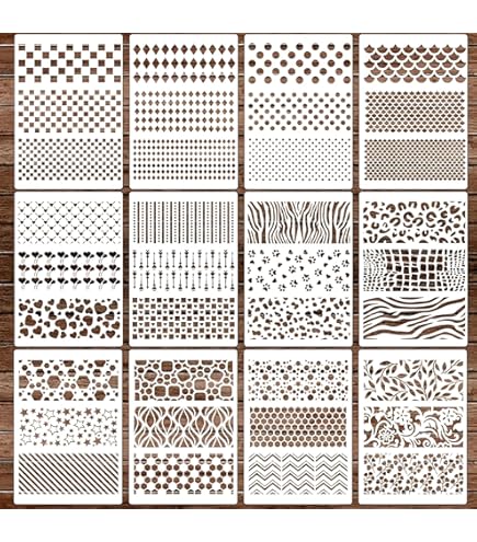 Stamperia Flexible Craft Stencils - Favourites Refresh Writings Pattern For Scrapbooking & Cards