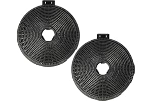 vhbw 2x filtro de carbón activado compatible con Teka D4C, CC 40, CL 90, CL 90 Studio Line, DB 1 60, DB 1 70, DB 1 90, DB 60 campanas cocina - 20 cm