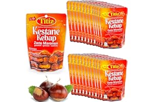 Titiz (24x125g Partypaket) Gekochte Essfertig Esskestanien Zarte Maronen- Edelkastanien Vegan, Ungesüßt, glutenfreie Maronen