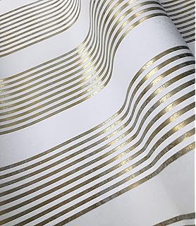 Tapete Gold Weiss Ornamental Modern Opulent Edel Linien Fur Schlafzimmer Wohnzimmer Oder Kuche 10 05m X 0 53m Made In Germany Amazon De Baumarkt