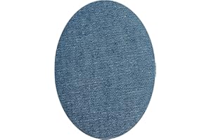 HABERDASHERY ONLINE 6 genouillères thermocollantes pour enfants Coudières pour protéger vos vêtements et réparer pantalons, vestes, pulls, chemises 10,5 x 8 cm. (Jean moyen)