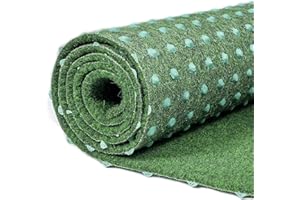 Carpeto Rugs Kunstrasen Balkon Teppich Wasserfest - Kunstrassenteppich Outdoor - Rasenteppich Balkon Meterware mit Noppen - Kunstgras Balkonteppich - Grün - 100 x 250 cm