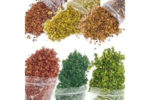 Attuslla 6 Paquete Modelo de Paisaje de Hojas, 6 Colores Hojas de Simulación en Miniatura para para Tren Paisaje Ferroviario