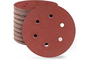 S SATC SATC 150mm Sanding Discs 80PCS 120 Grit 6 Holes Orbital Sander Discs Hook and Loop Sanding Pads for Random Orbital Sander