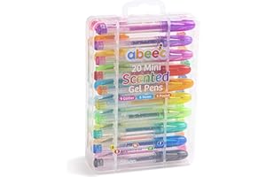 Abeec 20 Mini Gel Pen Set - Glitter, Neon & Pastel Colors for Kids