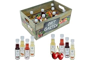 CREOFANT Obstgarten · Geschenkidee für Männer und Frauen mit Alkohol · 8 x Obst-Likör · Hochwertige Geschenkbox
