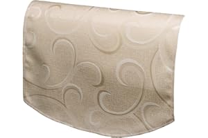 Classic Home Store Scroll Pattern Chair Back Swirl Design Antimacassar Furniture Sofa Settee Cover (Cream)