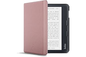 Forefront Cases Étui pour Kobo Libra 2 (Modèle: 2021) - Mince et Léger, Fonction Automatique Veille/Réveil Intelligente Étui, Coque (Housse) de Protection pour Kobo Libra 2 - Or Rose