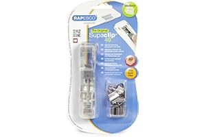 Rapesco RC4025SS Supaclip 40 See Through Dispenser and 25 Stainless Steel Clips