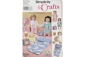 OOP Simplicity Pattern 5224. Clothes for 18" Doll Such As The American Girl Dolls. Cala Reiss Designs