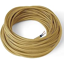 Cavo Elettrico Tessile Amarcords Nero - 20 Metri Per Lampade Vintage Made In Italy