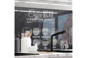 StickerProfis - Pannello Paraschizzi Cucina Adesivo da Parete, HiGloss, 1.8 mm, tutte le superfici - MENÙ BISTRO - (BISTRO MENU) PREMIUM 60 x 280cm