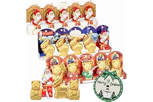 Christmas Lindt Chocolates for Stocking Fillers - Pack of 3 x 50g Santa Sleigh/Santa/Teddy Milk Chocolate with Topline Tree Ornament. Chocolate Gift for Kids Christmas Gifts, Xmas Tree Decoration