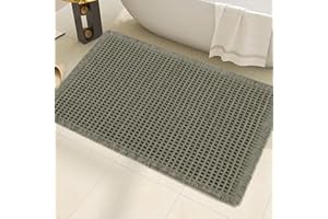 AIBIIN 45 cm x 76 cm zielona mata do kąpieli waflowa super chłonny antypoślizgowy dywanik łazienkowy można prać w pralce gumowe maty łazienkowe do salonu łazienka wycieraczka