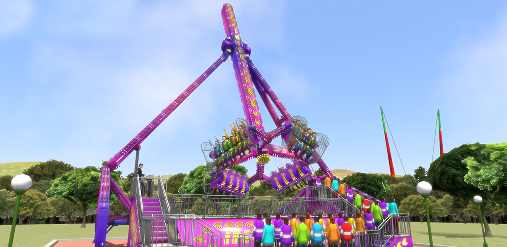 Thrill Rush Amusement park simulator (Roller coasters, ferris wheel