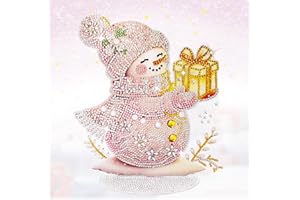 ‎YMIFEEY Diamond Painting Weihnachten Schneemann Aufsteller, Doppelseitig Voll Diamond Painting Tischdeko Weihnachts Figuren Neu 2024 Diamant Malerei Bastelset für Erwachsene KinderGeschenk (Schneemann A)