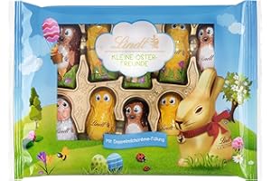 ‎LINDT Lindt Schokolade Kleine Osterfreunde | 2 x 100 g | 10 lustige Lindt Oster-Freunde | Feine Doppelmilchcrème in Alpenvollmilch-Schokolade | Oster Eier für Kinder | Schokoladengeschenk
