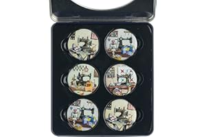 THE QUILTED BEAR Pesas de oso acolchadas para sastrería - Múltiples diseños de pesas artesanales resistentes a los arañazos, pesas de patrón para patrones de costura (Rosalind Solomon - Máquinas de coser, 6 x 40 mm)