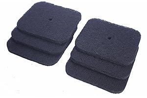 LTWHOME Sin marca Esponja Carbono de Filtro de reemplazo para Catit Hooded con Jumbo Pan de Gato Codes 50695, 50696, 50700, 50701, 50702 (6 Piezas)
