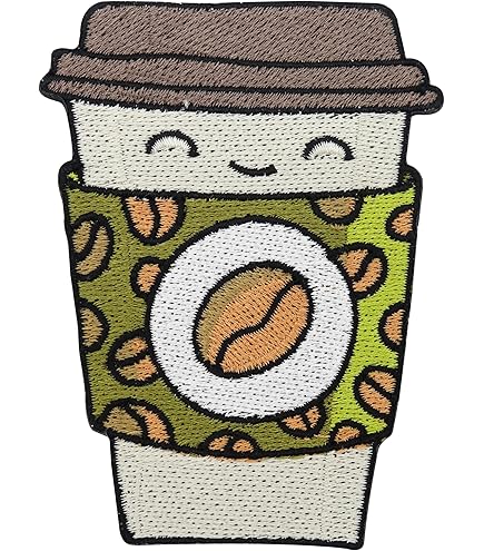 Opstrijkpatch Koffieliefhebber | Drankpatches, opstrijkpatches, T-shirtpatches, opstrijkpatch voor spijkerjasje Eindelijk Thuis - België