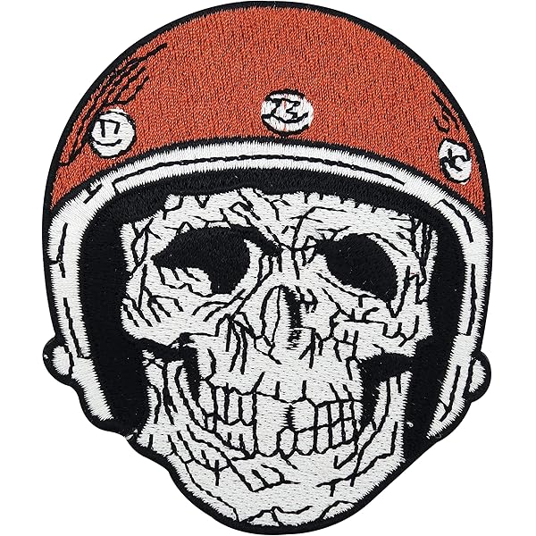 Écusson Appliqué Patch Badge USA Tête De Mort Crâne Biker