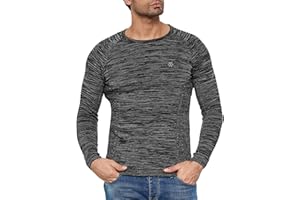 RED BRIDGE Maglione da Uomo in Cotone Felpa Lavorata a Maglia Slim Fit Classic Structure Knit Melange