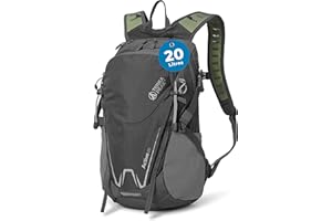 Terra Peak Active 20 Sac à dos de randonnée 20L (petit) avec ventilation dorsale, système d'hydratation & housse de pluie - Sac à dos de trekking en polyester 3D Air Mesh respirant - Daypack Outdoor