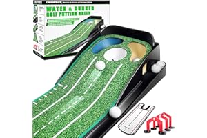 CHAMPKEY Professional Hazard Golf Putting Green with Putting Gates and Putting Mirror - Featuring Progressive Slope Tech and Noise Reduction Tech on Golf Putting Mat