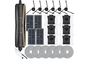 ‎BLUEARKS Bluearks 25 Stück Zubehör für Dreame L10s Ultra Gen 3/X40 Ultra Complete/L40 Ultra/Mova P50 Ultra Saugroboter,1 TriCut Bürste,4 Staubbehälter-Filter,6 Wischpad,6 Seitenbürsten,6 Aktivkohle-Staubbeutel