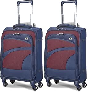 Alitalia Nero/Grigio Swiss Monarch e Molte Altre Easyjet Aerolite Trolley  Bagaglio a Mano Valigia Ultra Leggera con 4 Ruote Lufthansa Approvata per  Ryanair Set di 2 Valigie Valigie e set da viaggio