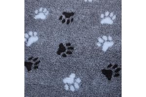 MerryMaple Veterinary Bedding ® Luxury High Density Paws Vet Pet Bed Pro Non Slip Machine Wash and Sizes. (76 x 50 (30" x 20"), HD Dusty CornflowerDuo Paws)