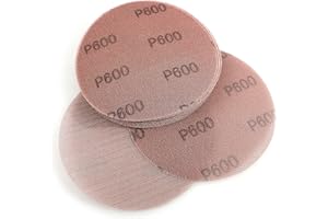 Kcmell 20PCS 150mm Mesh Sanding Discs 600 Grit, 6 Inch Hook and Loop Sanding Pads, Dust Free Disc Anti-Blocking Long-Lasting Sharp Sandpaper for Car Wood Furniture Floor