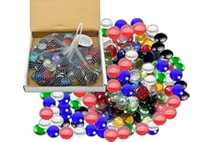 Neez Piedras Decorativas - Luminosas Grava Piedrecitas Para Acuario, Jarrones, Fluorescentes, Interior & Exterior Jardin - Cristales & Colores Piedra (Guijarros de colores mixtos: 75 piezas)