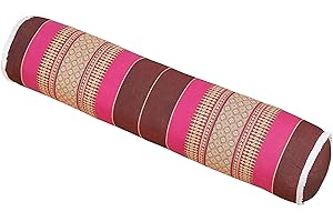 Handelsturm Thaikissen Rolle ca. 80x20 cm Kapok Yogarolle Kissenrolle für Massage oder Yoga Feste Nackenrolle
