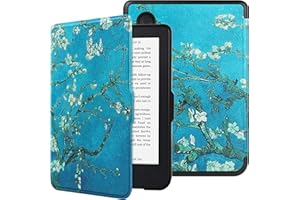 HGWALP Slimshell Coque de Protection pour 6" Kobo Clara Colour Liseuse eBook/Kobo Clara BW 2024 eReader/Kobo Liseuse Clara 2E 2022, Étui Housse Protection Magnétique Smart Cover-Apricot Flower