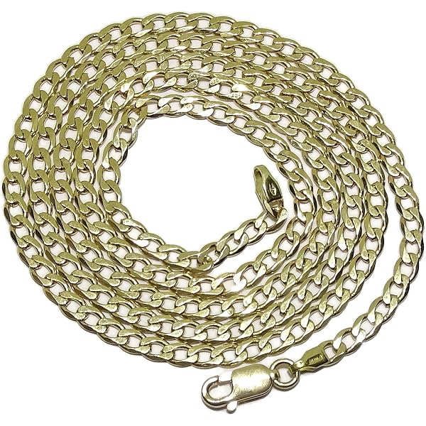 Collana in oro giallo 18 kt con spinello nero e catena mini forzata da 45 cm che, grazie ai suoi molteplici anelli nella chiusura, si può indossare anche a 40 cm