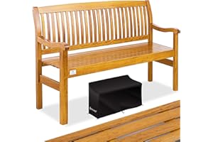 KESSER® Banc de Jardin en Bois résistant aux intempéries | Couverture Incluse | Banc de Parc en Bois Massif | Banc de Balcon Banc de Meubles de Jardin pour Balcon, terrasse & Jardin