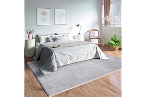 MIAS TEPPICHE Mia's Teppiche Olivia - Alfombra de salón, 100% poliéster, Gris, 160 x 230 cm