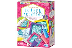 4M KidzMaker - Kit per serigrafia su tessuto, facile da fare, per bambini e bambine, dai 5 ai 14 anni