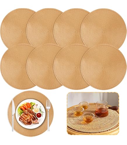 Twelve Lot De 8 Sets De Table Et Dessous De Verre En Feutre Pour