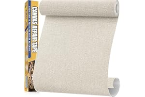 XROAM Tessuto Adesivo per Stoffa, 40 x 160 cm, Stoffa Adesiva per Tessuti, Esterno Impermeabile Patch Tessuto Adesivo per Copri Barche, Divani, Tende da Campeggio Nastro Adesivo per Stoffa Bianco Avorio