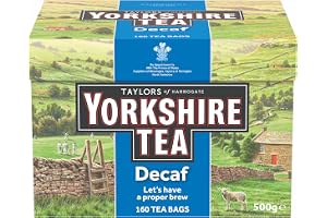 Yorkshire Tea Koffeinfritt Svart Te, 160 Tepåsar | Koffeinfritt Svart Te, Fyllig Smak utan Koffein, Traditionell Karaktär, Kraftfull och Uppfriskande, Rainforest Alliance