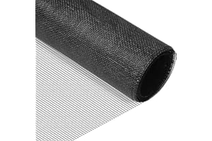 SDLDEER Fly Screens for Windows 1.2m(W) x 2.5m(L) Adjustable Fiber Window Screen Mesh, DIY Nets for Windows Keep Mosquitoes Flies and Insects Out, Suitable for Windows Doors and Terraces (Black)