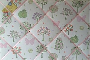 ROSEY ROSE Large 60x40cm Laura Ashley Esme Apple Butterfly Hand Crafted Fabric Notice/Pin/Memo/Memory Board