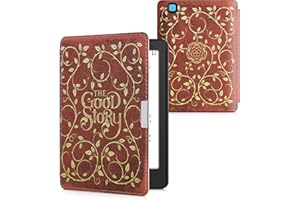 kwmobile Étui Compatible avec Kobo Aura Edition 2 Coque - Étui à Rabat magnétique Tablette eReader Similicuir - Jaune-Orange-Rouge