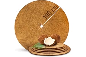 ProFlora® Kokos Mulchscheibe Winterschutz - Biologisch abbaubare Kokosscheibe als Winterschutzmatte für Pflanzen (100 cm, 1 Stück)