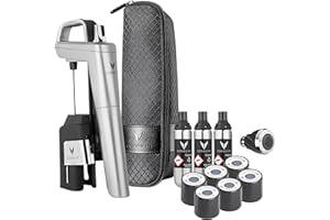 Coravin Timeless Six+ Sistema di Conservazione del Vino | Facile da Usare & Protegge il Vino dall'Ossidazione per Oltre 2 Anni | Aeratore e Custodia Inclusi, Argento