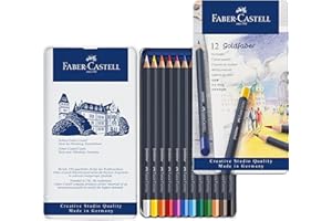 Faber-Castell 114712 - Kredki ołówkowe z trwałym ołówkiem Goldfaber, zestaw 12 sztuk