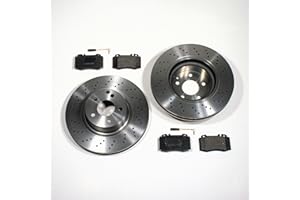 AUTOPARTS-ONLINE Bremsscheiben gelocht/Bremsen + Bremsbeläge vorne + Sensoren