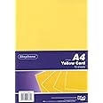 Stephens Coloured Card Yellow A4 210gsm 10 Sheets, Great For Printing, Photocopying, Card Making, Decoupage, And Scrapbook Designs, Perfect Cardboard Base For Craft Projects, Essential Stationery Item